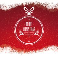 christmas ball merry snowflakes red background N2