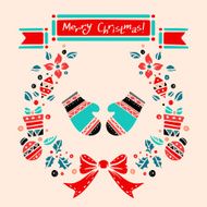 Holiday vintage Christmas card N7