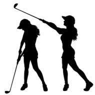 Vector silhouette of the woman N155