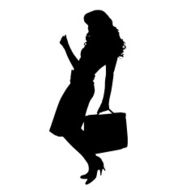 Vector silhouette of a businesswoman N105