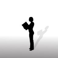 Vector silhouette of a businesswoman N106