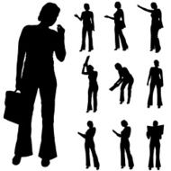 Vector silhouette of a businesswoman N107
