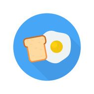 Egg with bread icon