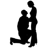 Vector silhouettes of couple N121