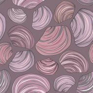 Seamless pattern of seashells N6
