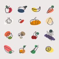 Vector set of vegetable