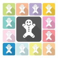 Ginger bread Icon color set vector illustration N2