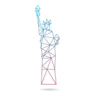 Statue of Liberty abstract isolated on a white backgrounds N2
