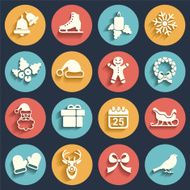 Christmas flat vector icons N2