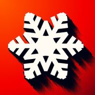 Christmas snowflake with halftone shadow