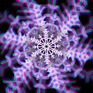 Christmas snowflake sign with aberrations N11