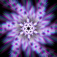 Christmas snowflake sign with aberrations N12