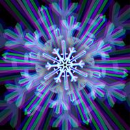 Christmas snowflake sign with aberrations N13