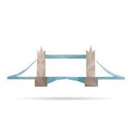 Tower bridge abstract isolated on a white backgrounds vector illustration N2
