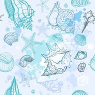 Sea background Hand drawn vector illustration N7