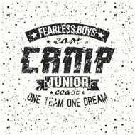 Junior sports training camp emblem