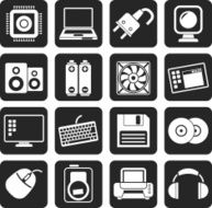 Silhouette Computer Items and Accessories icons