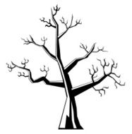 Black tree vector