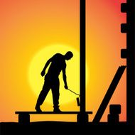 Vector silhouette of a man N1103
