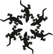 lizards silhouette 2
