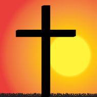 Vector silhouette of the cross N3
