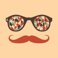 Hipster vintage sunglasses with triangles and squares N2