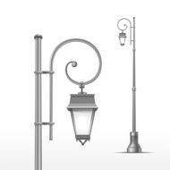 Vector Street Lamp Isolated on White Background N9