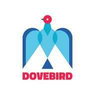 Dove bird - abstract logo sign Vector template Bird concept illustration