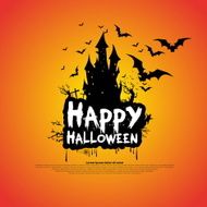 Happy Halloween message design background Vector illustration N12