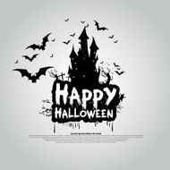 Happy Halloween message design background Vector illustration N13