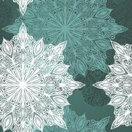 Seamless Pattern with Snowflakes (Vector) N4
