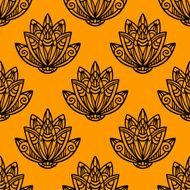Seamless pattern with lotus flowers N5