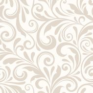 Vintage seamless beige floral pattern Vector illustration