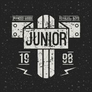 Emblem racing junior in retro style N2