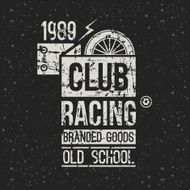 Emblem motorcycle racing club in retro style N3