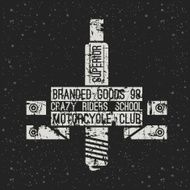 Emblem motorcycle racing club in retro style N5