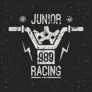 Emblem motorcycle racing junior