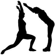 Vector silhouette of a couple N259