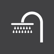 Shower Icon On Dark