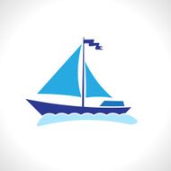 Sail ship isolated