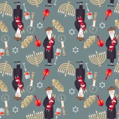 Jewish tradition Seamless background pattern N2