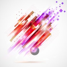 Abstract pink technology modern geometric spot N2