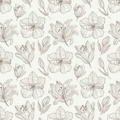 Seamless pattern with lily