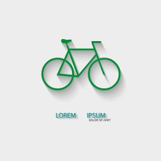Logo symbol stylized bicycle vector