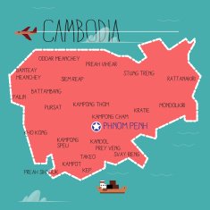Cambodia map - vector N2