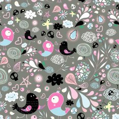 vegetable texture with birds