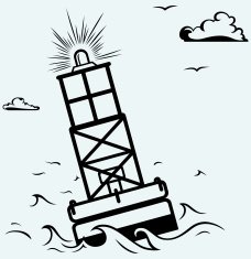 Warning buoy off the coast N3