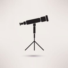 Telescope Icon in the flat style vector