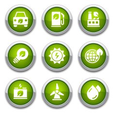 Green ecology buttons N2