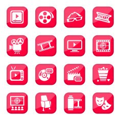 cinema icon set